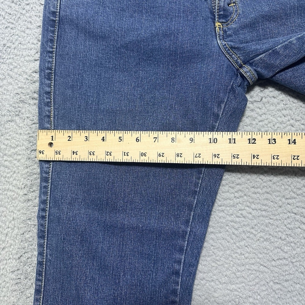 Aura Wrangler Womens Short Rise Blue‎ Jeans Size 12P Tall Western Ranch Rodeo - Picture 4 of 10